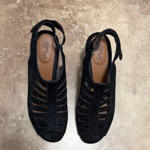 Euro Soft Black Strappy Women's Sandals